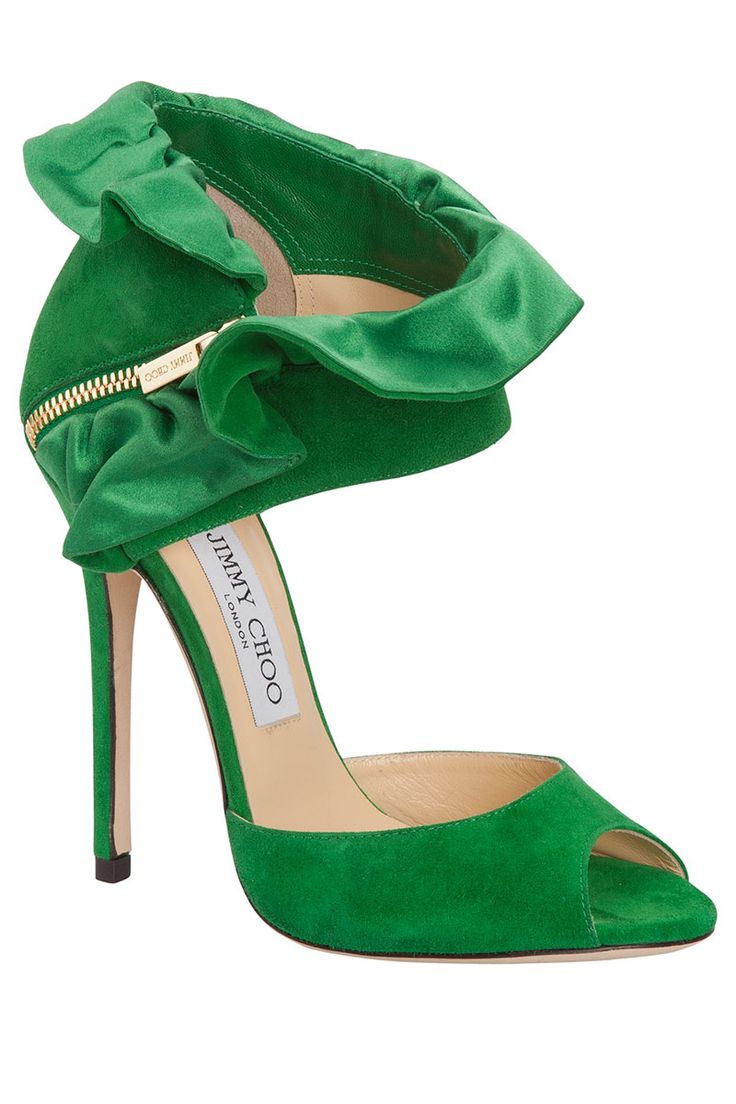 High Heels : Holiday Shoe Report: Opulence Is In. Green Jimmy Choo ...