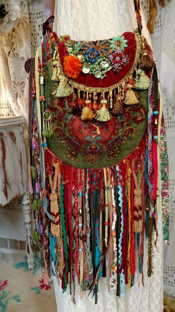 Bags And Handbag Trends Wow Handmade Ibiza Festival Bag Gypsy Hippie Boho Jewelry Fringe Purse 
