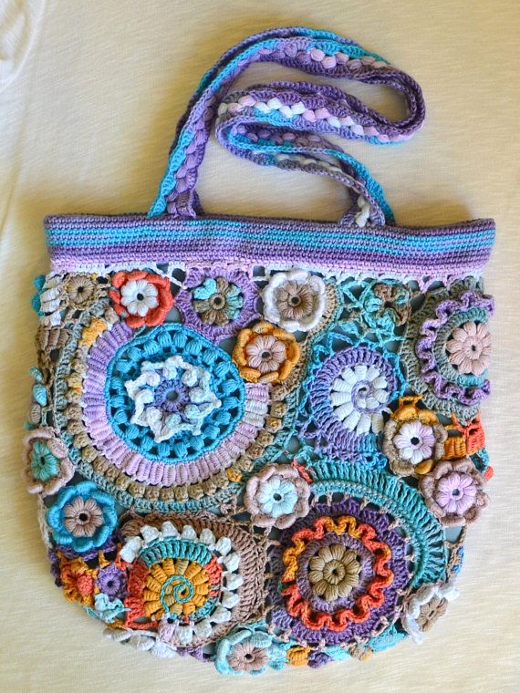 Bags & Handbag Trends : Freeform Crochet Purse Colorful Cotton Bag Life ...