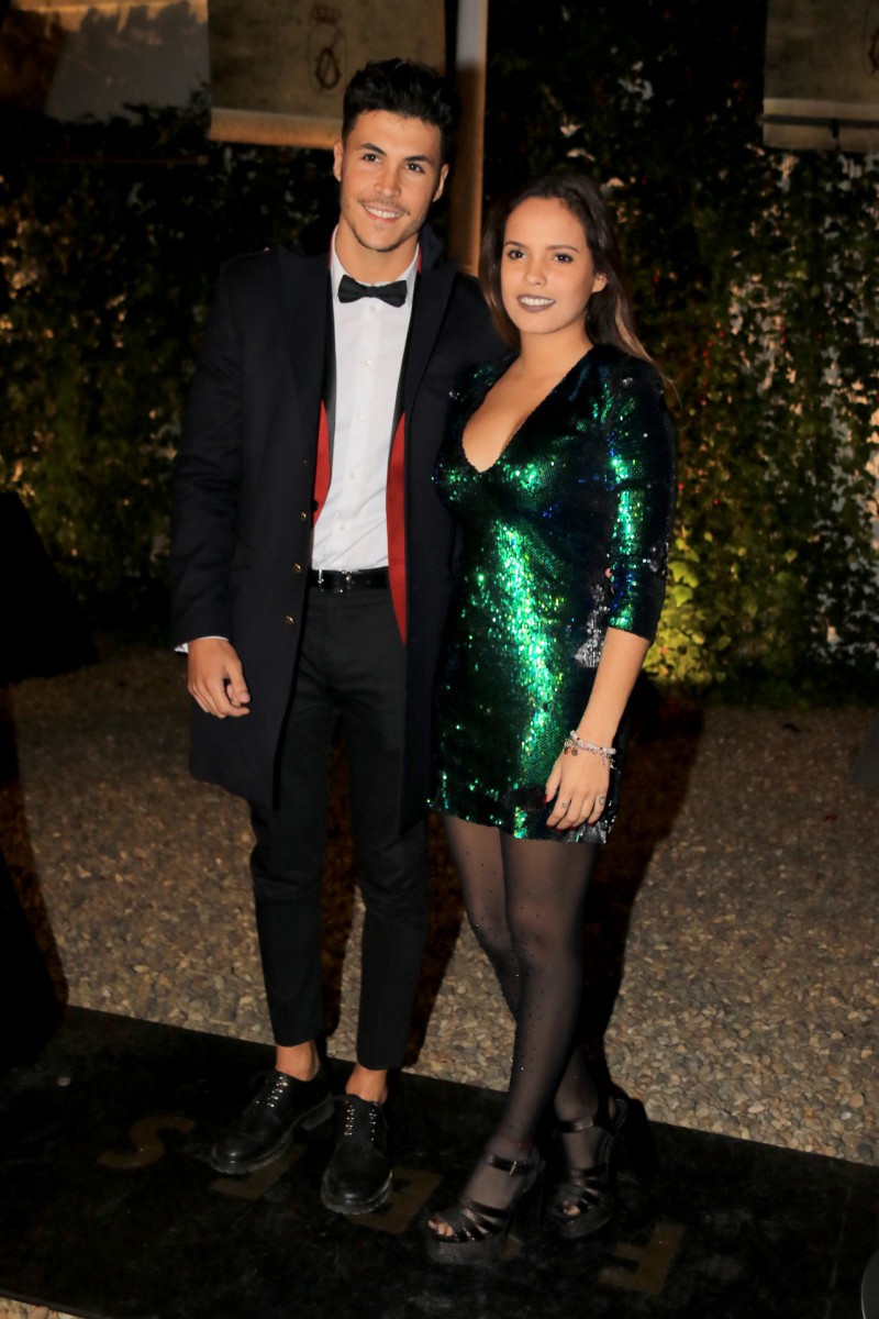Gloria Camila avec la robe à sequins de Zara avec sa partenaire Kiko Jiménez